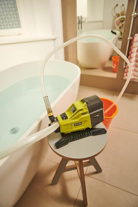 Actual product image Ryobi Rechargeable water pump R18TP-0 18V (Without battery and charger)
