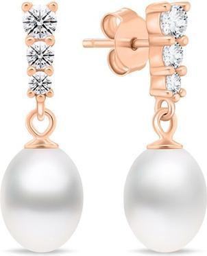 Immagine prodotto Brilio Argento - Incantevoli orecchini placcati in oro con zirconi e perle EA1046Y