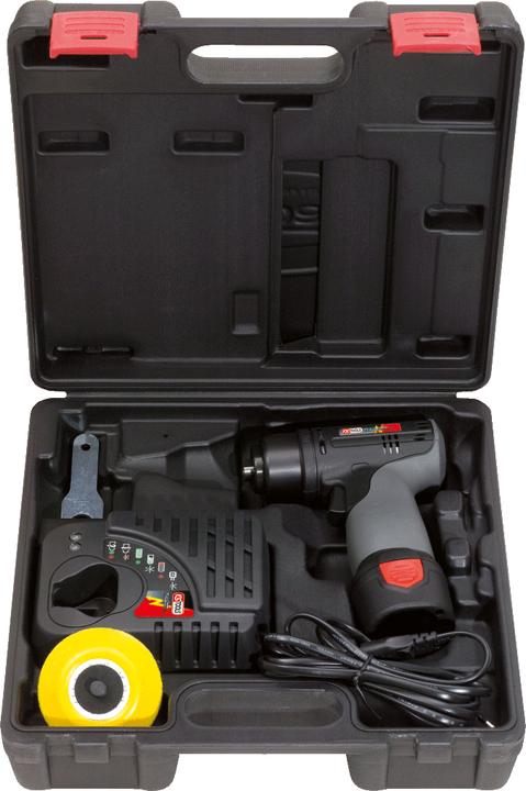 Produktbild KS Tools Akku-Schleifmaschine, 3.200 U/min 10,8V, mit 1 Akku und 1 Ladegerät (Exzenterschleifer)