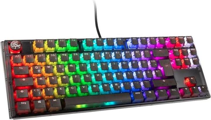 Actual product image Ducky One 3 Aura White SF Gaming Keyboard, RGB LED - MX-Blue (DE, Cable)