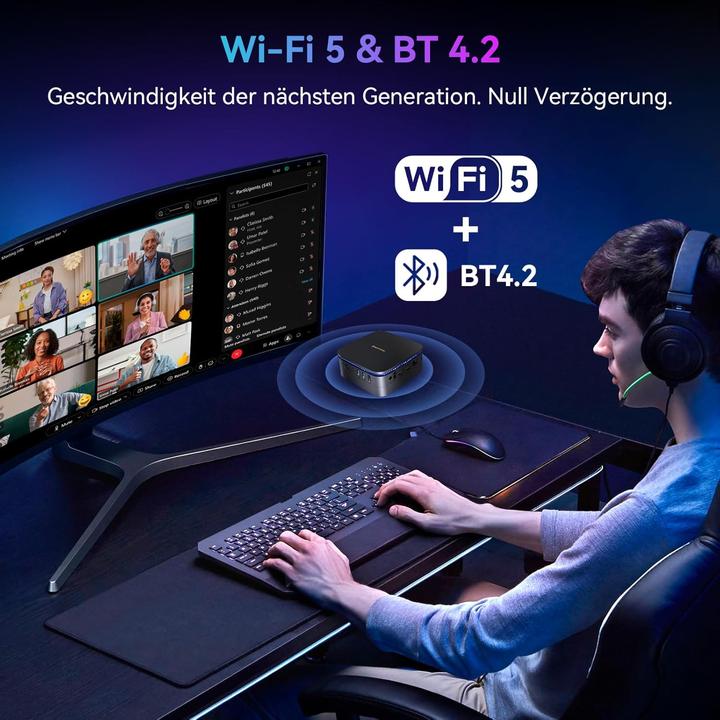 Actual product image Blackview Mini PC MP60 mit Intel Twin Lake N150, 16GB RAM, Windows 11 Pro, erweiterbarer SSD-Speicher (512 GB, 16 GB, Intel N150)