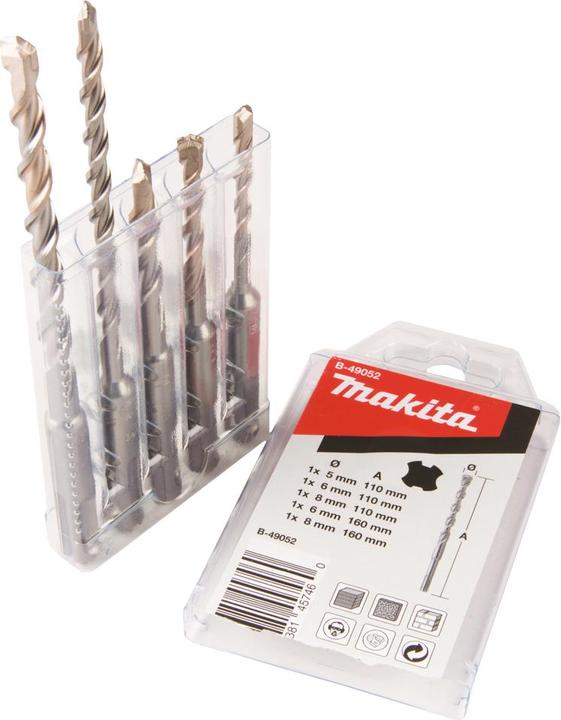 Produktbild Makita SDS-VPLUS-Bohrer-Set Nr2 5tlg. (5, 6, 8 mm)