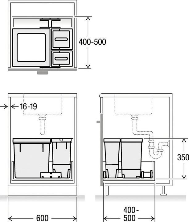 Produktbild Müllex Kehrichtbehälter X-LINE X60 (35 l)