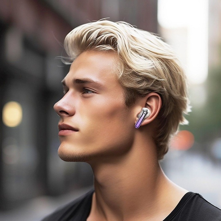 Actual product image Hoco Bluetooth headphones chrome effect (ANC, 7 h, Wireless)