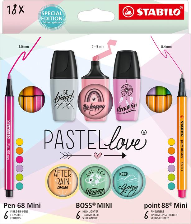 Produktbild STABILO Mini World Pastellove (Mehrfarbig, 1 mm, 18 x)