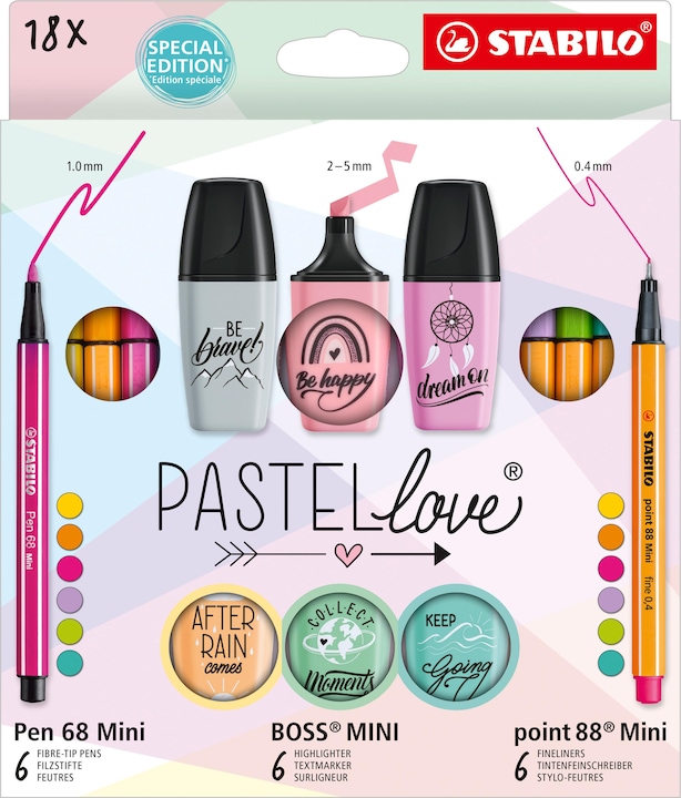 Immagine prodotto STABILO Mini Mondo Pastello Amore (Multicolore, 1 mm, 18 x)