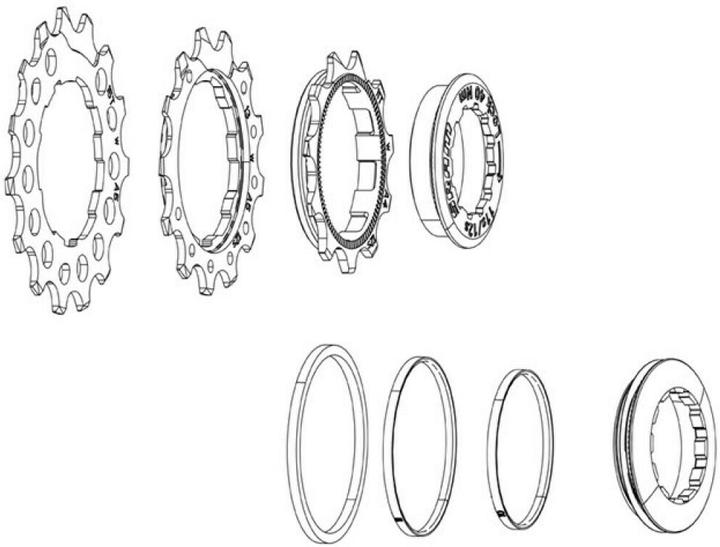 Image du produit Sram Cog Set PG1210/1230 11/13/15T/Lockring (15)