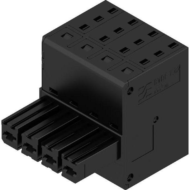 Weidmüller Buchsengehäuse-Kabel Polzahl Gesamt 4 Rastermass 7.62 mm 2720440000 30, Cavo + Spina elettrica, Nero