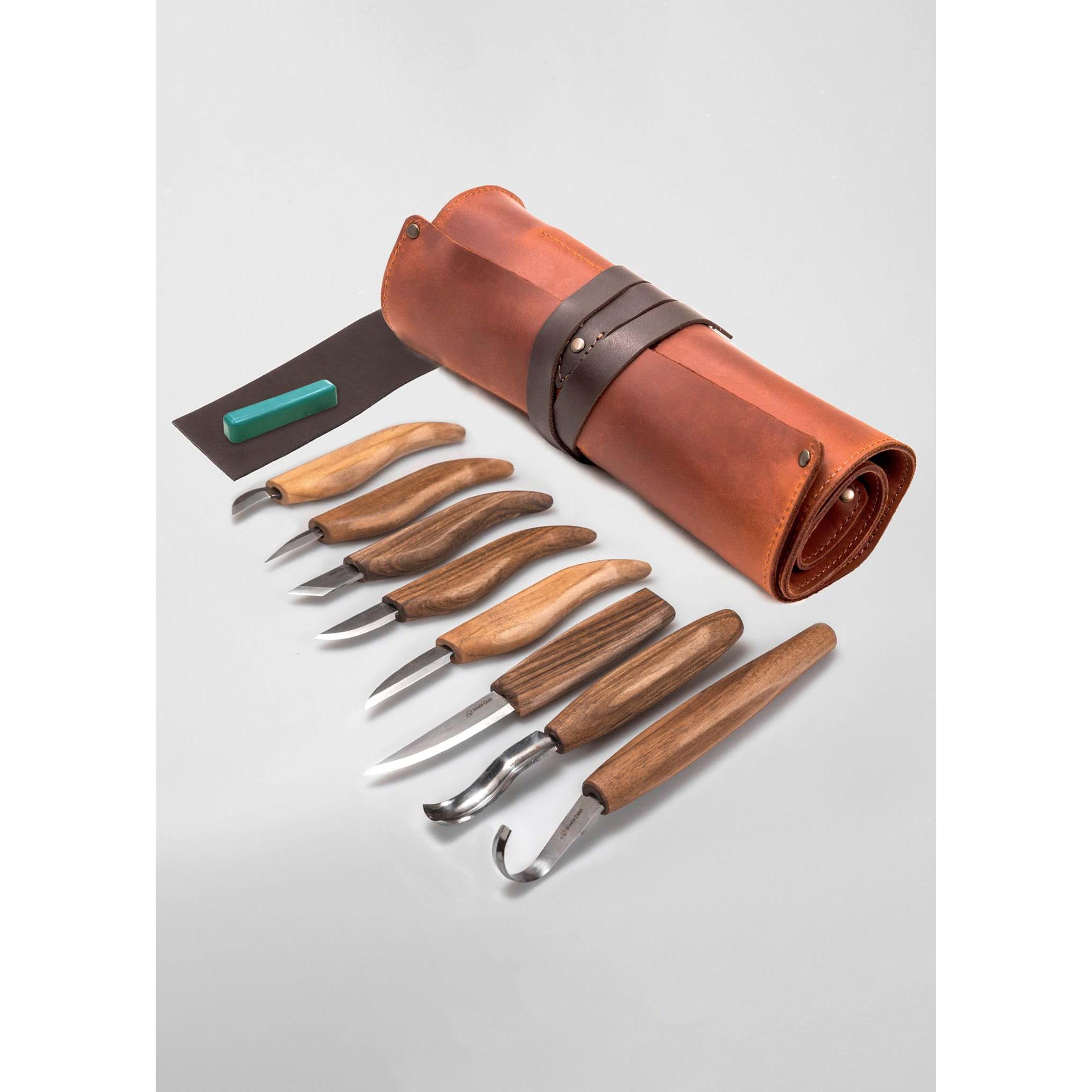 Beaver Craft, Mehrzweckmesser, BeaverCraft Deluxe Large Wood Carving Set (3 cm)