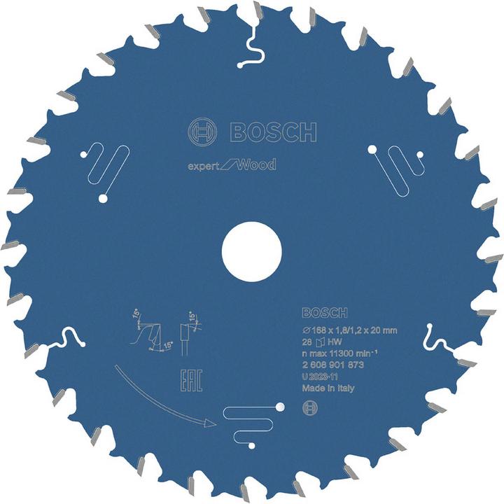 Actual product image Bosch Professional Zubehör Circular saw blade Expert for Wood 168 x 20 x 1.8/1.2 mm, T28