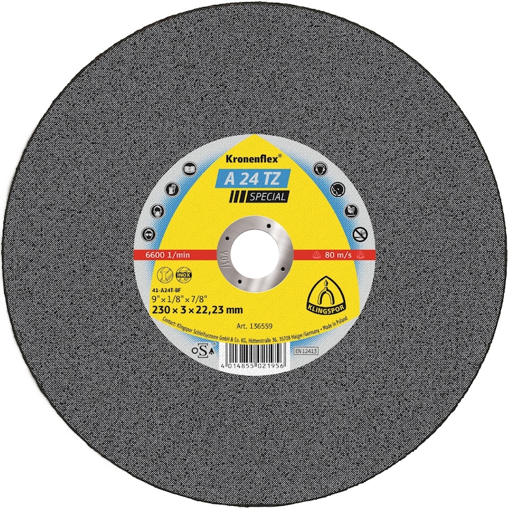 Produktbild Klingspor A 24 TZ Special - Trennscheiben 230 x 3 x 22,23 mm