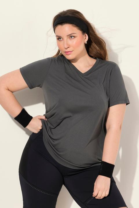 Immagine prodotto Ulla Popken Maglia funzionale con scollo a V, mezze maniche e finissaggio antibatterico (42, 44)