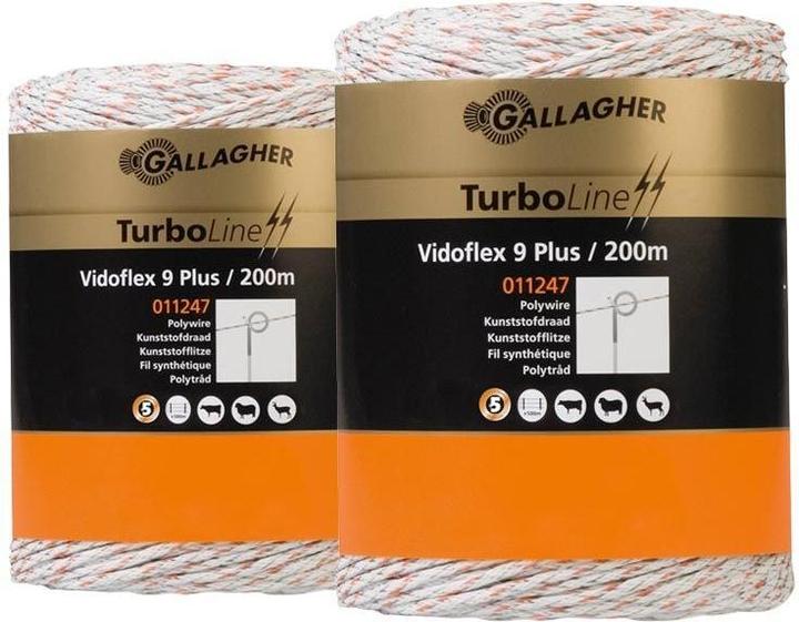Produktbild Gallagher Schrikdraad (2 x 200 Meter / Wit) - Vidoflex 9 Plus