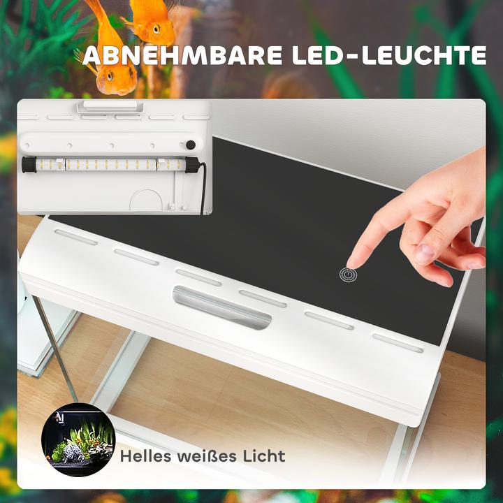Image du produit PawHut Aquarium Glas, ABS Weiss (17 l)