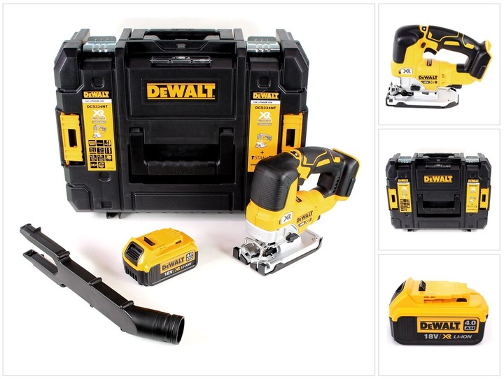Immagine prodotto DeWalt DCS 334 NT Seghetto alternativo a pendolo a batteria 18V Brushless + 1x Batteria 4,0Ah + TSTAK -
