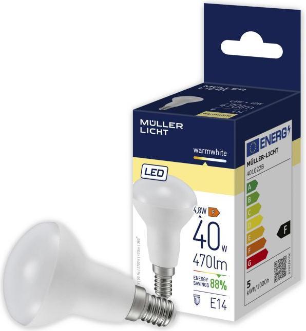 Actual product image Müller Licht LED Reflector R50 6W E14 460lm 2700K (E14, 4.80 W, 470 lm, 1 x, F)
