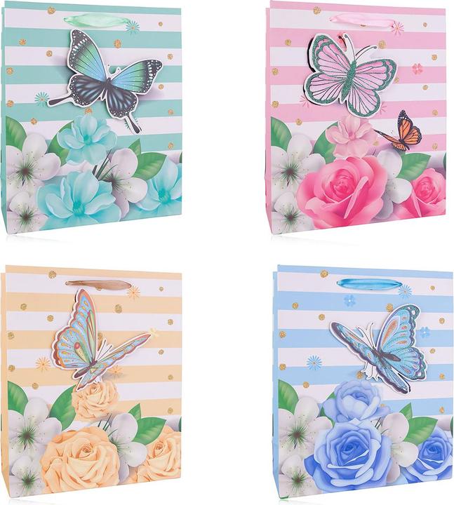 Produktbild Accentra Geschenktasche BUTTERFLY FLOWER mittel (Geschenktüte, 480 x)