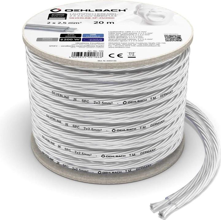 Produktbild Oehlbach Silverline SP25 (20 m, 2.50 mm²)