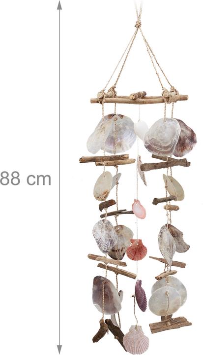 Immagine prodotto Relaxdays Campana a vento con conchiglie