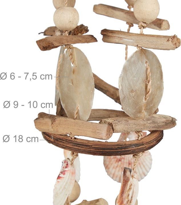 Immagine prodotto Relaxdays Acchiappasogni di conchiglie 2 misure