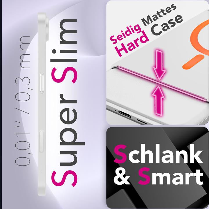 Produktbild Nalia MagSafe Cover "Thinix Glow" - 0,3mm Extrem Dünn, Leuchtender Magnet Ring - Ultra-Slim Hard Case (Apple iPhone 17)