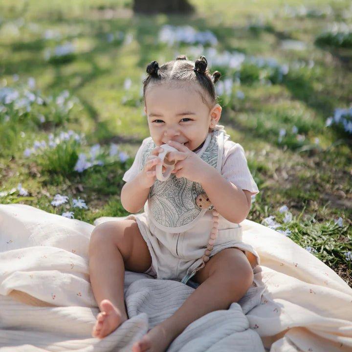 Actual product image Mushie Halo pacifier chain