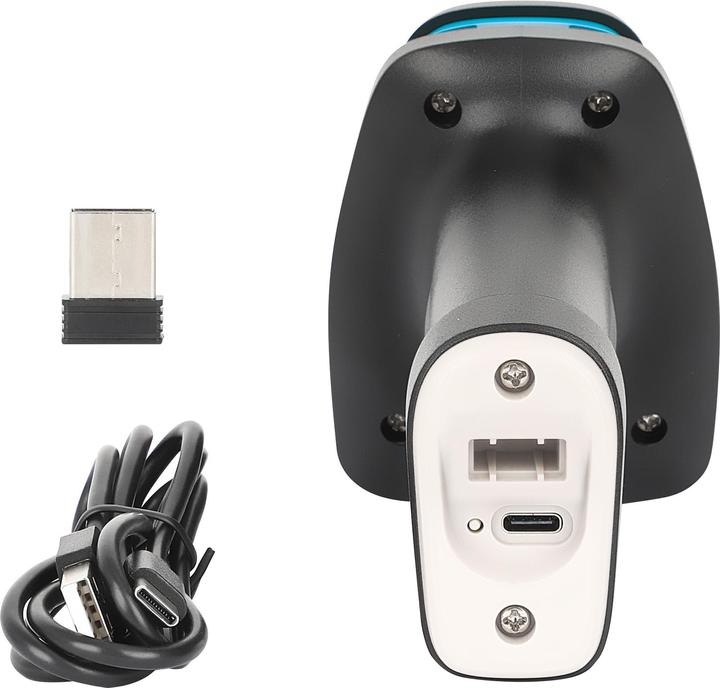 Produktbild Manhattan Kabelloser 2D Long Range LED-Barcodescanner (2D-Barcodes, 1D-Barcodes, QR-Code)