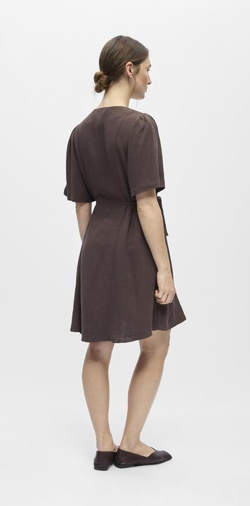 Produktbild Object Geknöpftes V-Ausschnitt Midikleid (44)