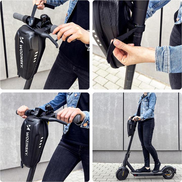 Produktbild Wozinsky wasserdichte Scooter Lenkertasche 3l Lenkertasche schwarz (WSB4BK) (3 l, Lenkertasche)