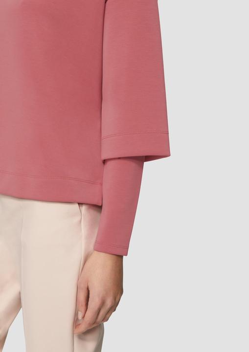 Produktbild s.Oliver Sweatshirt Scuba-Sweatshirt mit Layering-Detail