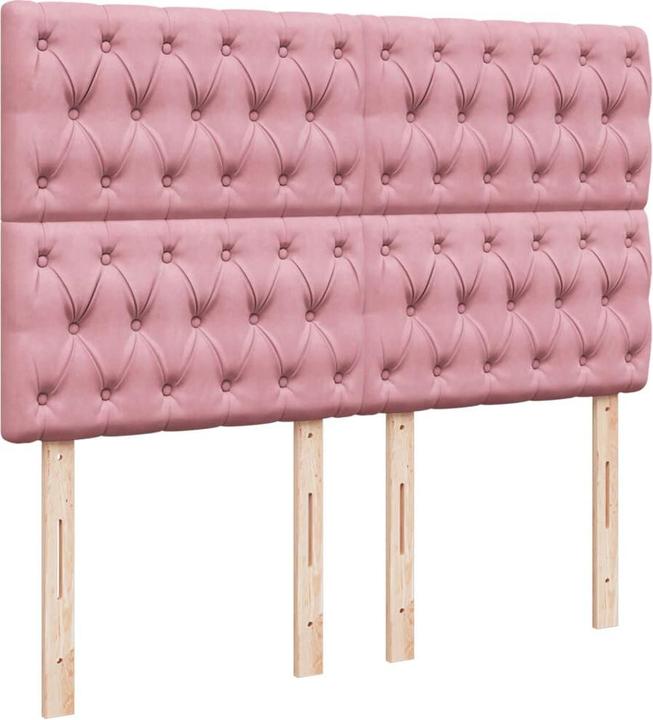 Actual product image vidaXL Bo x spring bed with mattress 160 x 200 cm velvet (160 x 200 cm)