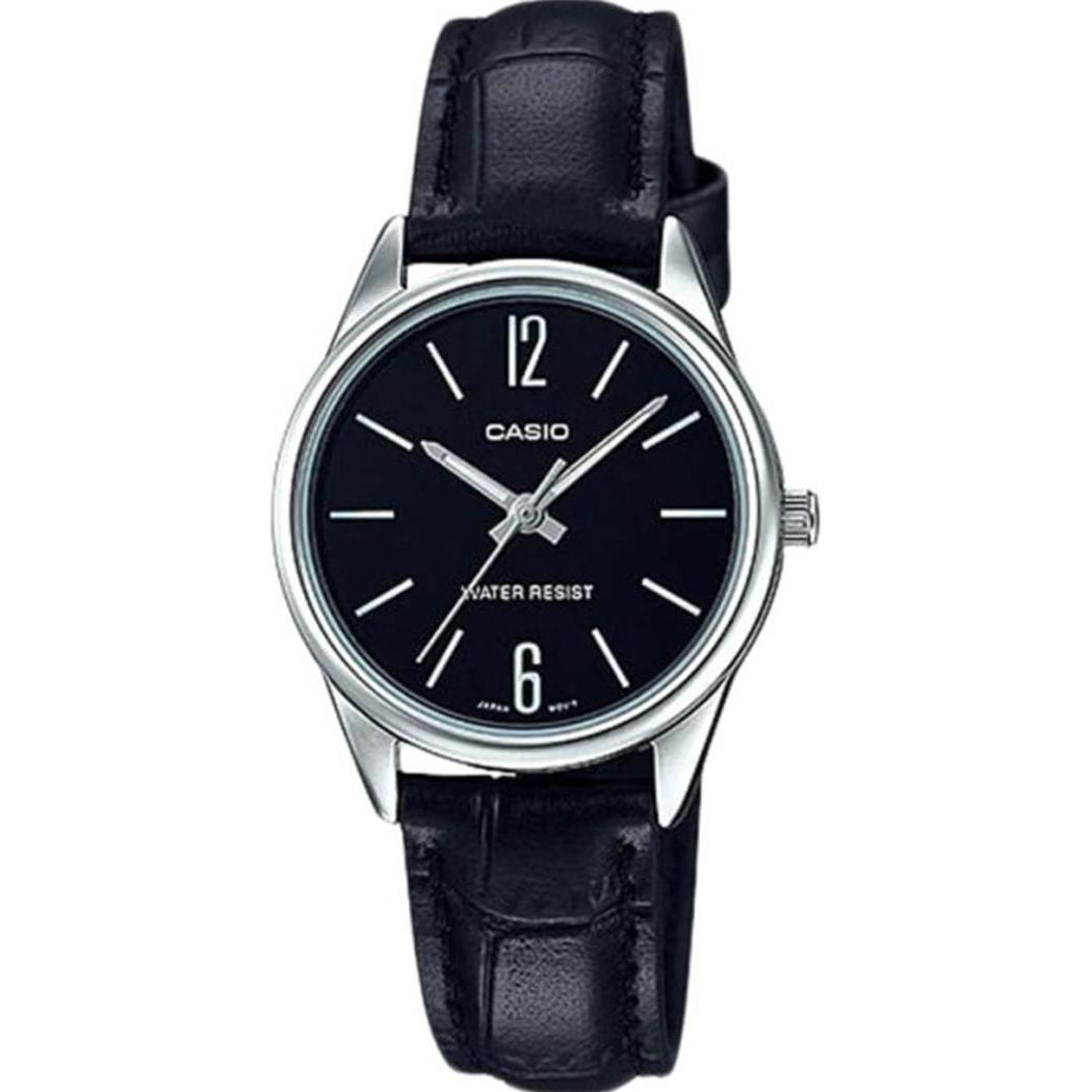 Casio, Armbanduhr, LTP-V005L-1B, Schwarz, (Analoguhr, 28 mm)