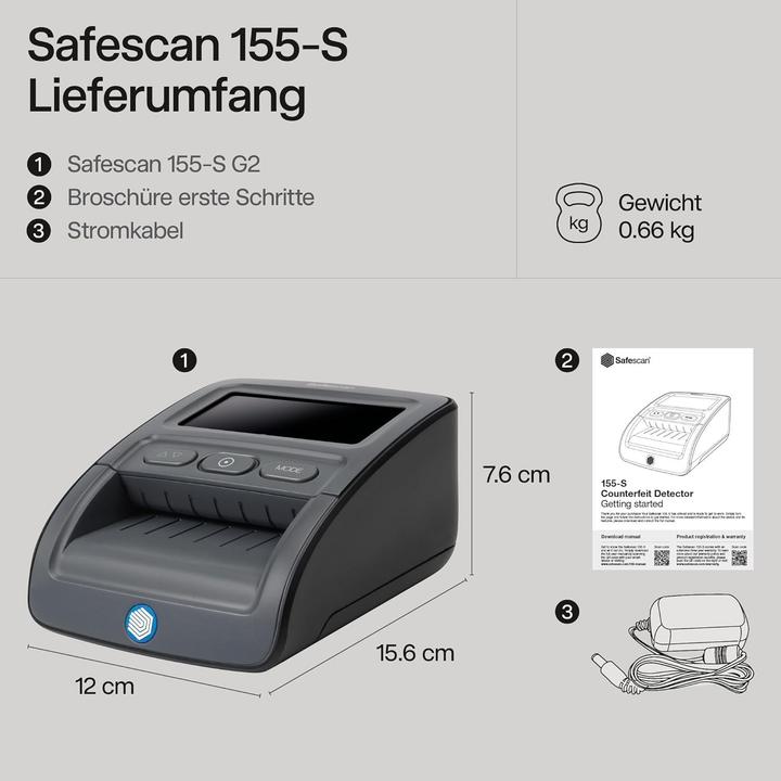 Produktbild Safescan 155-S (G2) (Geldscheinprüfer)