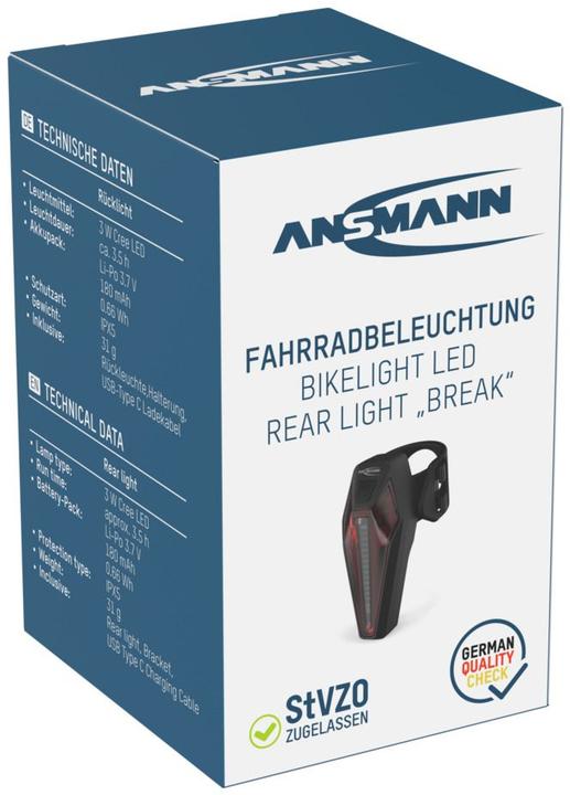 Productafbeelding Ansmann Bikelight LED-achterlicht break oplaadbaar