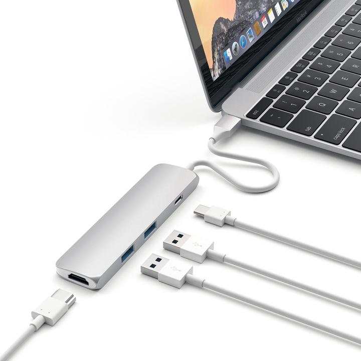 Actual product image Satechi Multiport Slim Dock USB-C (ST-CMAS) station/replicator (USB-C, 4 ports)