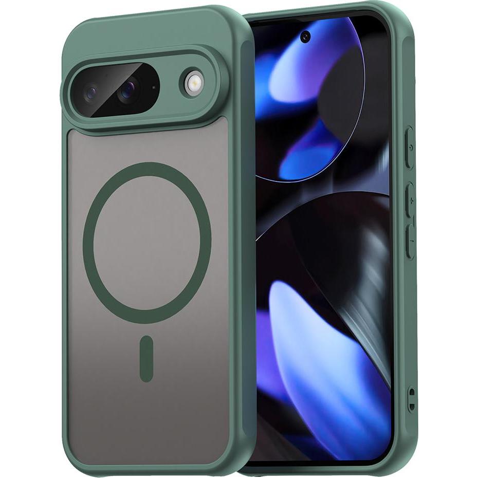 Techsuit - HaloFrost II MagSafe - Google Pixel 9 - Green (Google Pixel 9), Cover smartphone, Verde