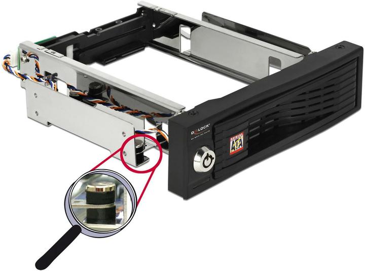 Immagine prodotto Delock Telaio di montaggio 5.25 3.5 SATA HDD protetto, hot-swap