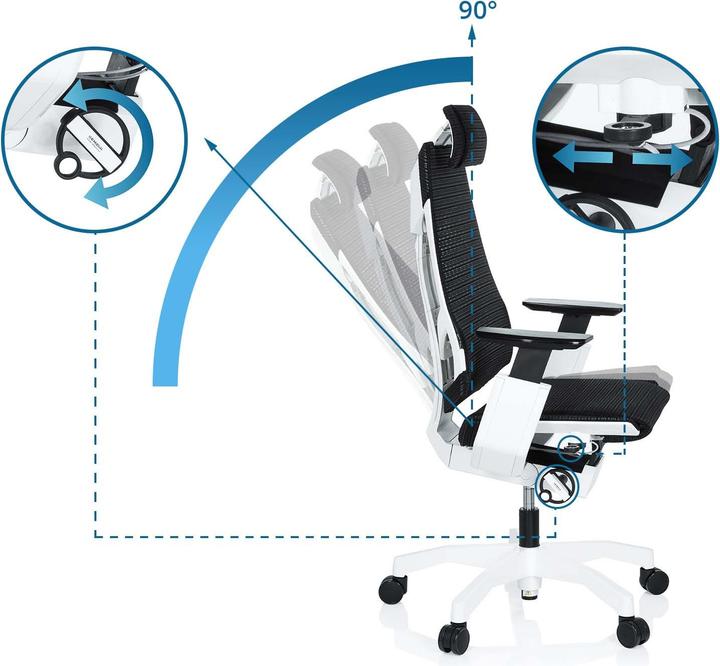 Produktbild Hjh Office Genidia Pro White (47 - 57 cm)