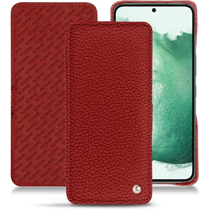 Noreve Lederschutzhülle horizontal (Samsung Galaxy S22+ 5G), Smartphone Hülle, Rot
