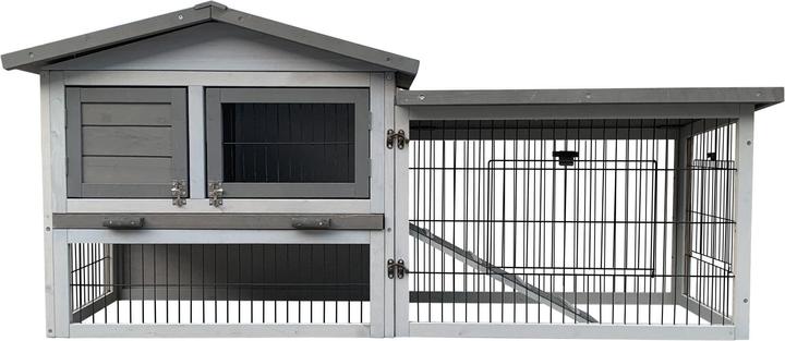 Produktbild Wiltec Hühnerstall 1440x525x685mm Freilauf Holz Hühnerhaus Kotwanne Freigehege