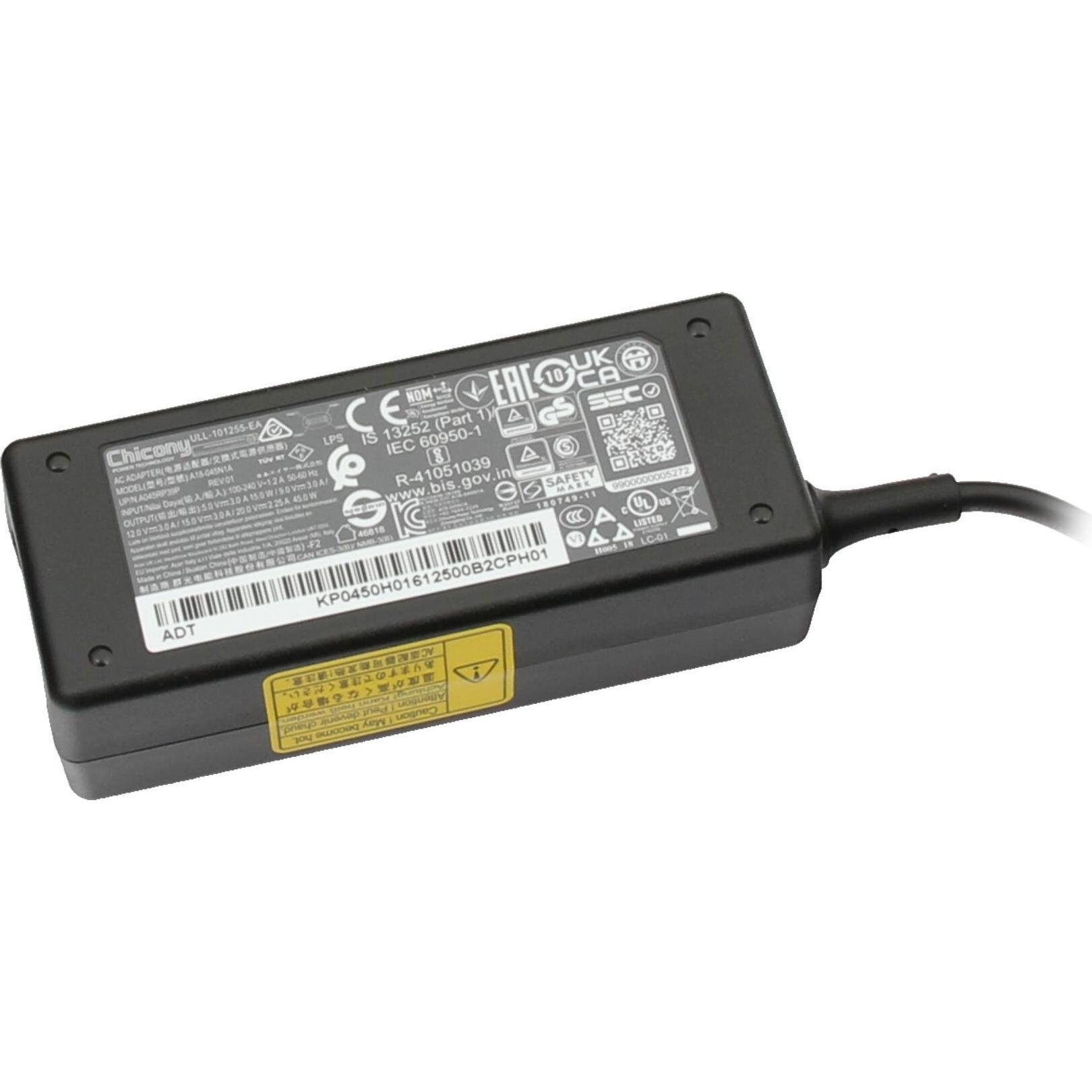 Acer KP.0450H.016 (45 W), Notebook Netzteil, Schwarz