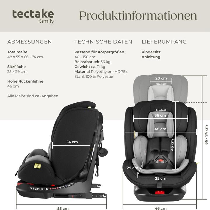 Produktbild tectake Linus i-Size (Kindersitz)