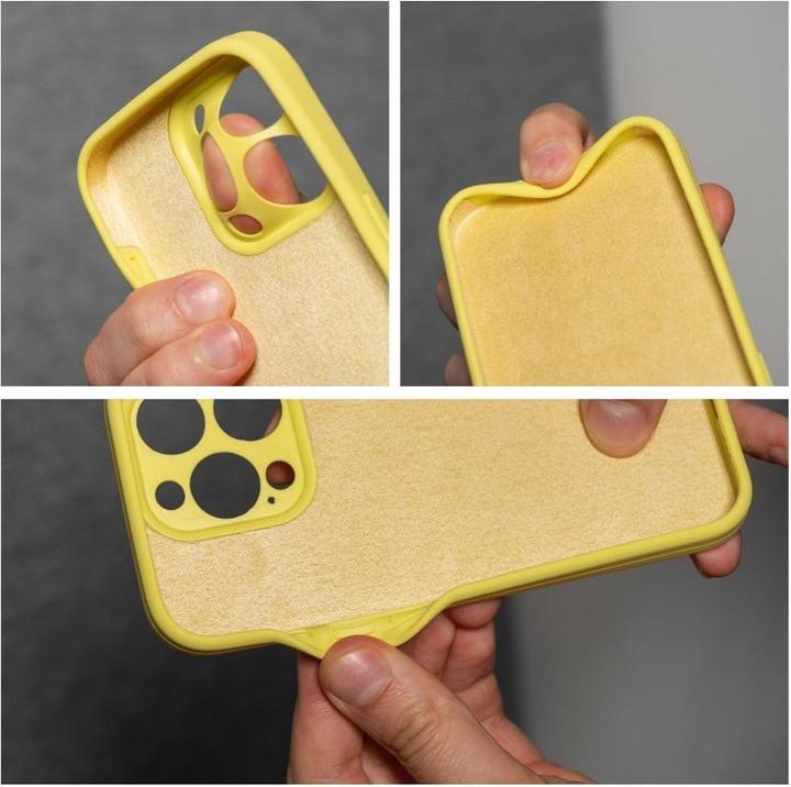Produktbild OEM Back panel cover Case SILICONE 2mm for IPHONE 14 Pro lemon (Apple iPhone 14 Pro)