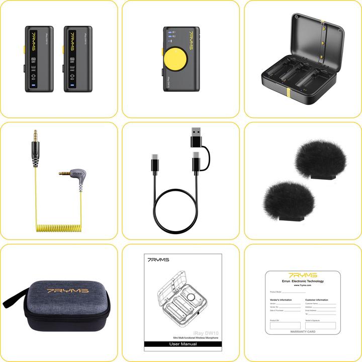 Actual product image 7Ryms iRay DW10(A) (2TX+1RX+CASE) Black