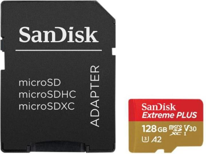 Image du produit SANDISK Extreme Plus (128 Go, microSDXC, U3, UHS-I)