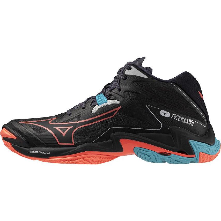 Mizuno, Hallenschuhe, Wave Lightning Z Mid (44.5), Schwarz