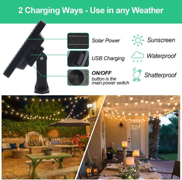 Image du produit Ghustar Guirlande lumineuse solaire (15 m)