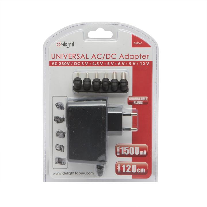 Actual product image Delight Universaladapter 2.5a schwarz