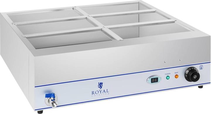 Immagine prodotto Royal Catering Bagnomaria - 2000 W - 6 x Contenitori GN 1/3 - Con rubinetto di scarico