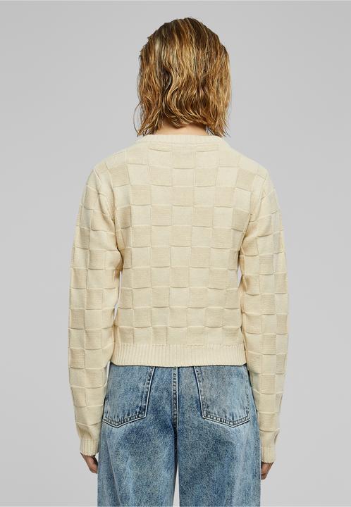 Actual product image Urban Classics Ladies Check Knit Sweater - 126785 (XS)